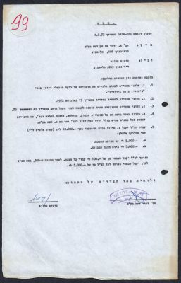 ניסים אלוני - ניסים אלוני - חתימתו על חוזה לכתיבת ובימוי תכנית בידור של יוסי בנאי ורבקה מיכאלי. 