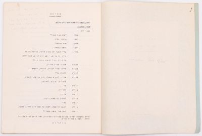 תסריט מקורי לסרט קולנוע מאת יוסי בנאי ואברהם דשא פשנל (ובהשתתפות טלילה בן-זכאי), 1972. התסריט 