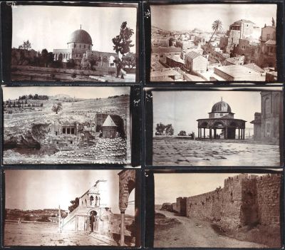 סם ברקאי - לוט 6 תצלומים של ירושלים וסביבותיה מאת האדריכל הידוע שמואל (סם) ברקאי, שנות השלושים. 