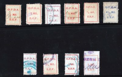 בולי הכנסה H.J.Z, שנים 1919-1920