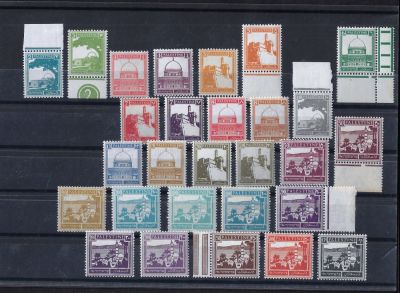 סדרת הנופים של בולי פלשתינה 1927-1945, THE PICTORIALS, הכוללת 28 בולים הכוללים, בול 90 מיל וכן 