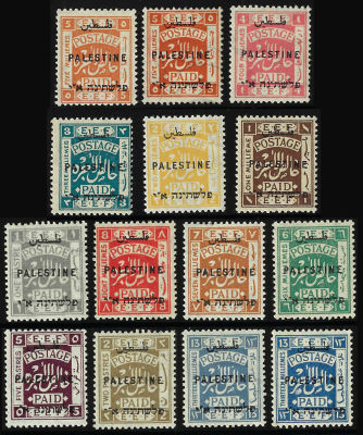 לוט 14 בולי E.E.F, אוגוסט 1922, LONDON II, סטנלי גיבונס SG 71-82. כולל שינויי גוון. ממצבים: 