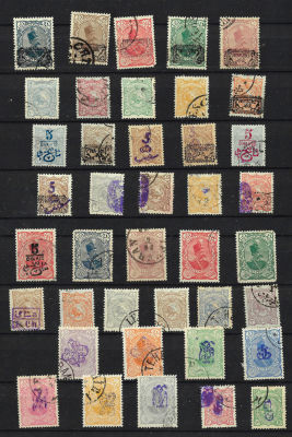 לוט נדיר של 40 בולי איראן, שנים 1870-1900, מצב USED, מצבים טובים מאוד. שווי קטלוגי גבוה
