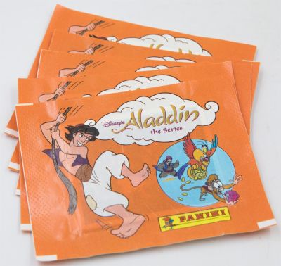 אלאדין - לוט 5 מעטפות סגורות של אלבום של הסדרה "אלאדין", 1995, שפה אנגלית, מעולם לא נפתחו. מצבים 