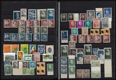 בולי קק"ל - לוט גדול של בולי קרן קיימת, כולל וריאציות רבות, סדרות ובודדים, לא חתומים, מגוון תקופות 