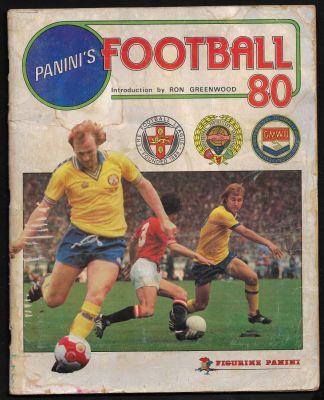 FOOTBALL 80 - אלבום קלפים FOOTBALL 80, הוצאת PANINI, מהדורה אנגלית, 1979. כמחציתו מלא. פגמים קלים 