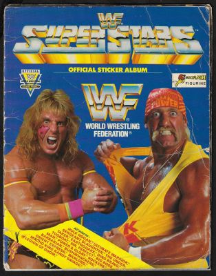 WWF - אלבום קלפים האבקות, WWF, מהדורה אמריקאית ואיטלקית, הוצאת מרלין, 1991. נציגות בולטת להאלק 