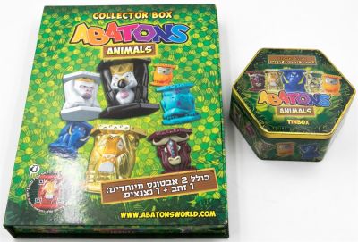 אבטונס אנימלס - מארז מיוחד של abatons animals, שנת 2016, המארז ריק אך מצורפת קופסת פח מלאה בבובות
