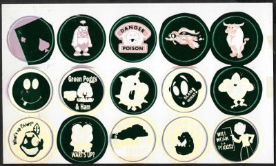 בומים - גיליון דפוס של 15 בומים - הסדרה הירוקה, משחק בומים אורגינלי מקליפורניה שהגיע לישראל בראשית 