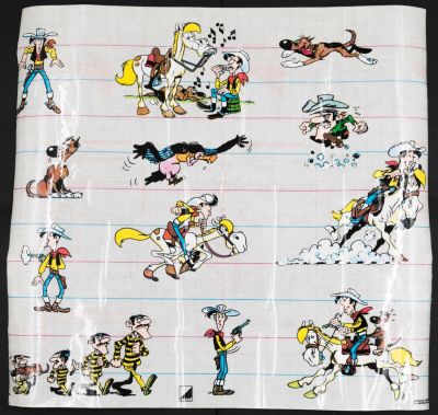 לאקי בר מזל - גיליון מדבקות של לאקי בר מזל, לאקי לוק, המבוסס על סדרת הטלוויזיה, 1985. תוצרת ספרד. 