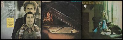 לוט 3 תקליטים לועזיים: 1. סיימון וגרפונקל. 2. קרול קינג. 3. רוברטה פלאק. מצבים טובים