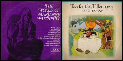 לוט 2 תקליטים לועזיים: 1. מריאן פיית'פול. 2. קט סטיבנס. הוצאות ישראליות, מצבים טובים