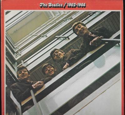 החיפושיות - תקליט כפול החיפושיות, THE BEATLES, אוסף 1962-1966, (האוסף האדום) הוצאת אפל ארה"ב 