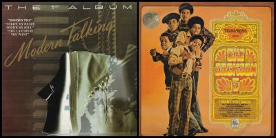 לוט 2 תקליטים לועזיים: 1. הג'קסונים עם דיאנה רוס. 2. דיבור חדיש, מצבים שונים