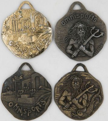 לוט 4 מדליות/תליונים מועדון הים התיכון, CLUB MED, שונים זה מזה