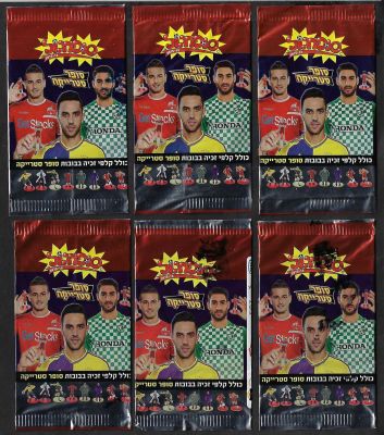 סופרגול - לוט 6 מעטפות סופרגול סופר סטרייקה, עונת 2015-16, כולל קלפי זכייה בבובות, סגורות ומלאות