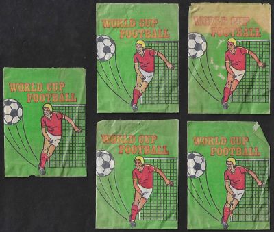 גביע העולם 1978 - לוט 5 מעטפות של קלפי כדורגל WORLD CUP FOOTBAL, אלבום שנאסף בישראל ככל הנראה 