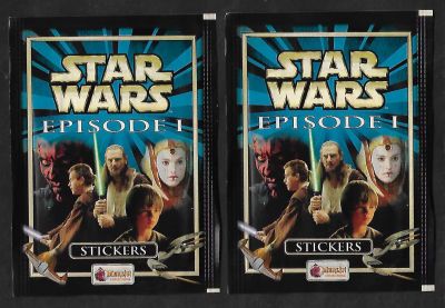 סטאר וורס - לוט 2 מעטפות מלחמת הכוכבים, STAR WARS EPISODE 1, מהדורה אנגלית, 1999. הופצו בישראל. מלאות