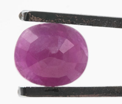 רובי טבעי, אדום ורדרד, 2.57 קראט, 8.5 * 7.2 מ"מ, אובלי, טנזניה, מחומם, הערכה 100-200 דולר