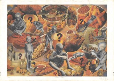 אייבי נתן - ליטוגרפיה חתומה - אייבי נתן. ליטוגרפיה למען ילדי ביאפרה חתומה על ידי אייבי נתן. מידות: 