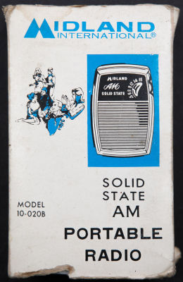 טרנזיסטור תוצרת מידלנד, MIDLAND, מתנת האגודה למען החייל בישראל, שנות השישים, מצב כללי טוב מאוד. 