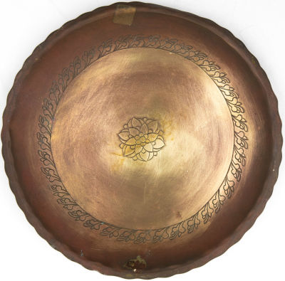 פלבל - צלחת נחושת תוצרת פל בל. קוטר: 19 ס"מ