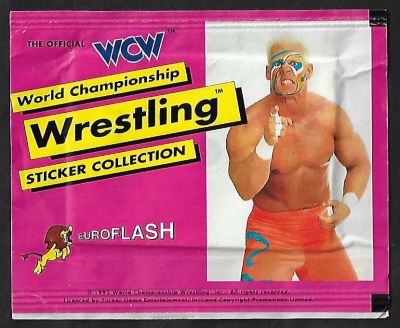 WCW - מעטפת קלפים של אלבום היאבקות WCW, הוצאת יורופלאש, 1993. מצב טוב מאוד, לא נפתחה מעולם