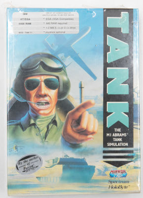 TANK - משחק מחשב TANK, חברת MIROR SOFT, שנת 1989. לא נפתח מעולם. מצב מושלם. נושא מדבקת המשווק 