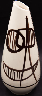 קרנת - אגרטל תוצרת קרנת, סדרת הסירות, חתום. גובה: 24 ס"מ