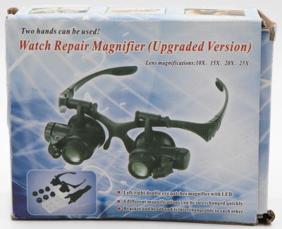 משקפי שענים מגדילים, נוחים לשימוש בזמן בדיקת מטבעות או שטרות. מגיעים עם 4 סוגי עדשות: *10, *15 