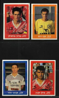 ליגה לאומית - לוט 4 מדבקות אלבום ליגה לאומית 1993, לא נעשה בהן כל שימוש