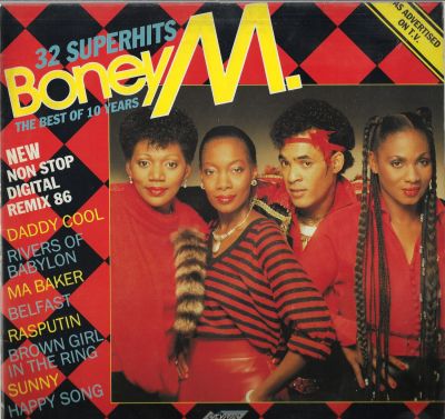 תקליט בוני אמ. oney M. – The Best Of 10 Years, תוצרת בריטניה. מצב התקליט: EX