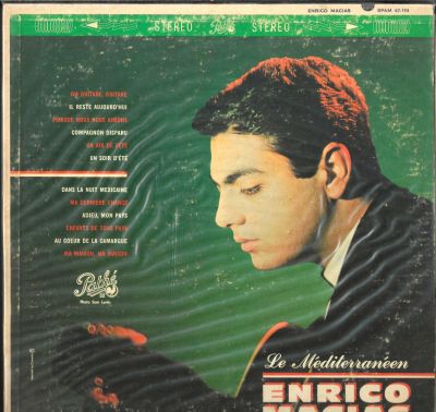אנריקו מסיאס - תקליט אנריקו מסיאס, Enrico Macias – Le Mediterran&eacute;en, הדפסה קנדית, מצב התקליט: VG