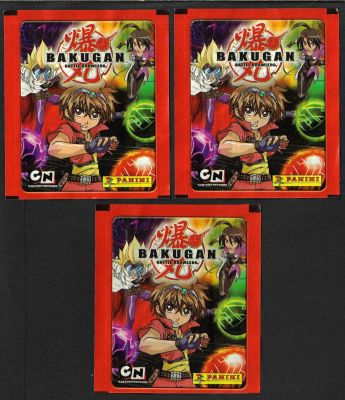 בקוגן - לוט 3 מעטפות בקוגן, BAKUGAN, הוצאת פניני. סגורות. מעולם לא נפתחו