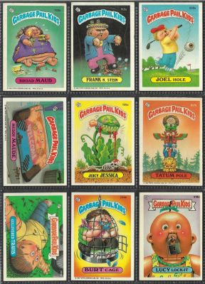 חבורת הזבל - לוט 9 קלפים של חבורת הזבל, המהדורה האמריקאית, שנת 1987. מקוריים ומבוקשים. מצבים טובים 