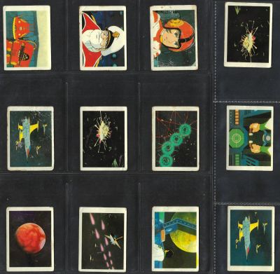 חלוצי החלל - נדיר! לוט 12 קלפים של אלבום חלוצי החלל, שפה עברית!, ראשית שנות השמונים, שונים זה מזה 