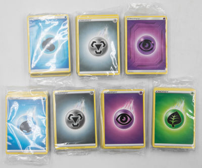 פוקימון - לוט 7 מארזים סגורים של קלפי אנרג'י של פוקימון. נלקחו מתוך הבוקסים השונים של פוקימון. 