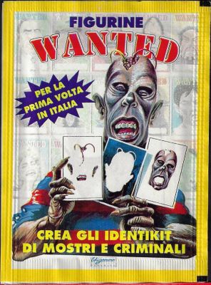 קלסתרון המבוקשים - מעטפה סגורה של אלבום הקלפים קלסתרון המבוקשים, מהדורה איטלקית. המעטפה הודפסה 