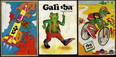 גלי - לוט 3 מדבקות של חברת הנעליים גלי, שנות השמונים, שונות זו מזו, דבק מקורי