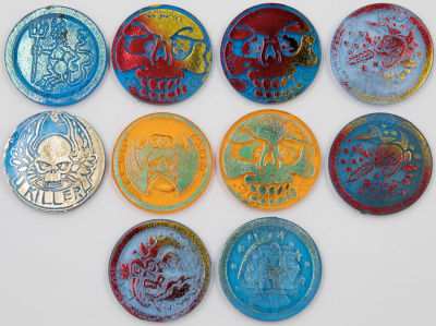 פצץ רשמי - לוט 10 פצצים שקופים, פצץ רשמי - פוגים, צבעים כחול וכתום