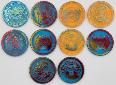 פצץ רשמי - לוט 10 פצצים שקופים, פצץ רשמי - פוגים, צבעים כחול וכתום