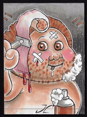 חבורת הזבל - קלף סקאץ (קלף שצויר בעבודת יד) לא רשמי של צחי מגולחי, כפי שצויר בידי אמן חבורת הזבל 