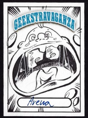 חבורת הזבל - קלף סקאץ (קלף שצויר בעבודת יד) לא רשמי, כפי שצויר בידי אמן חבורת הזבל SIMONA ARENA 