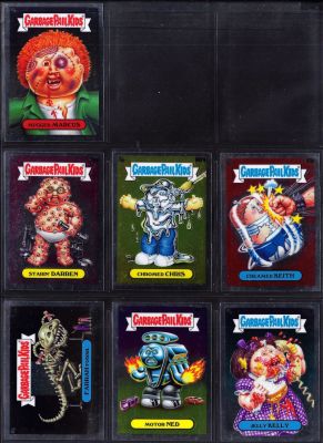 חבורת הזבל - לוט 7 קלפי חבורת הזבל, סדרת הכרום 3 היוקרתית, המהדורה האמריקאית, שונים זה מזה. מצבים 