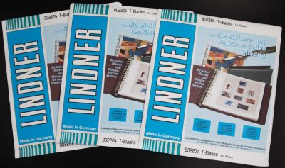 לוט 3 חבילות של דפים מתוצרת lindner הגרמנית. בכל חבילה 10 דפים. חדשים בעטיפה. דגם 802204 שני 