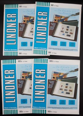לוט 4 חבילות של דפים מתוצרת lindner הגרמנית. בכל חבילה 10 דפים. חדשים בעטיפה. כולל: 1. שתי 