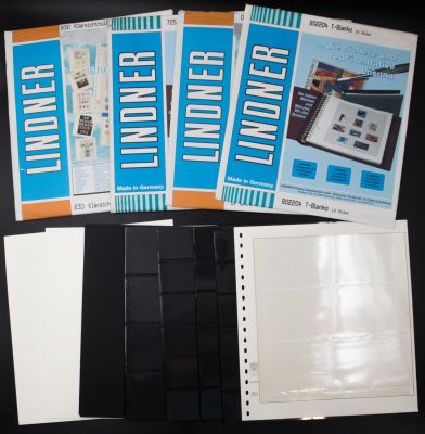 לוט הכולל למעלה מ-40 דפים בחלוקות שונות וחוצצים מתוצרת lindner הגרמנית. הדפים חדשים והינם חלקי 