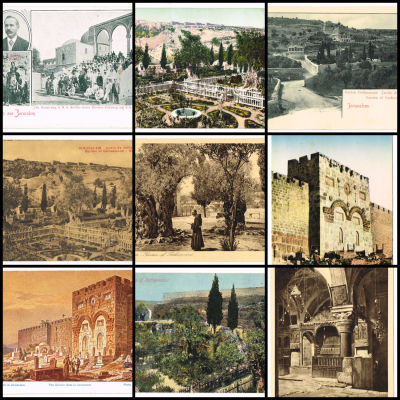 ירושלים - לוט 9 גלויות ירושלים, תקופת המנדט, הוצאות שונות