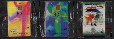 לוט 3 טלכרטים שונים בזק עם שבב אלקטרוני-ניסוי שדה שבוצע בנתניה. חדשים לא היו בשימוש, עדיין 