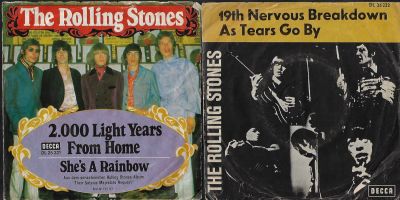 The Rolling Stones - לוט שני תקליטי 7'', האבנים המתגלגלות, תוצרת חוץ